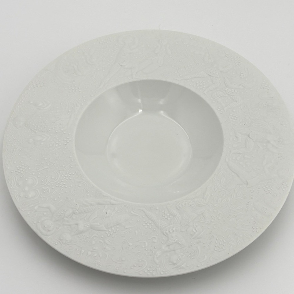 Rosenthal Magic Flute 11" Underplate White Round Vegetable Bjorn Wiinblad VTG